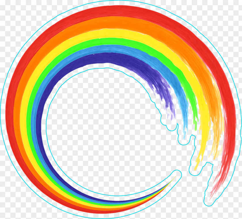 Rainbow Environment Circle Vector Graphics Clip Art Brush Illustration PNG