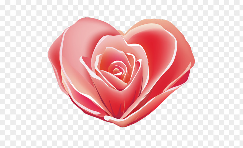 Red Rose Decorative Heart PNG