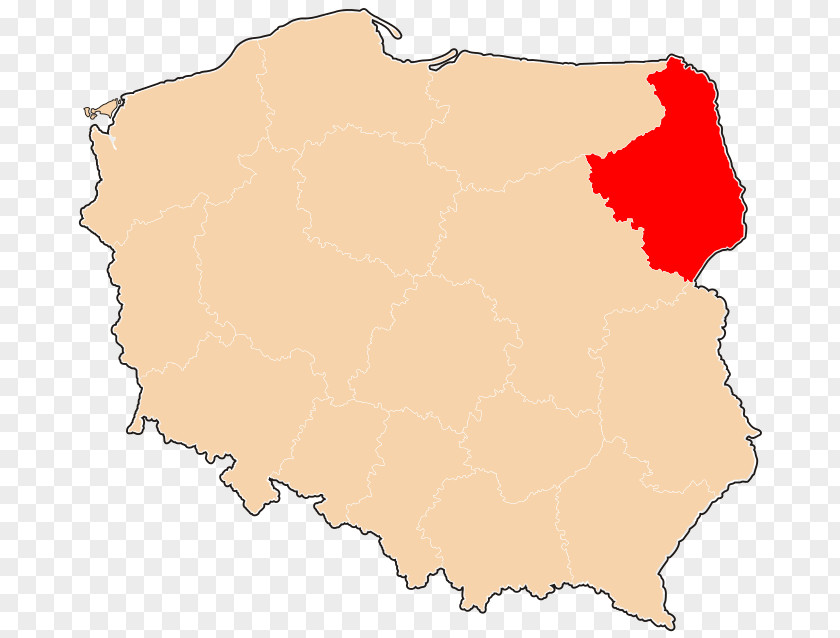 Wirtualna Polska Administrative Territorial Entity Of Poland Voivodeships Map Division Podlaskie Voivodeship PNG