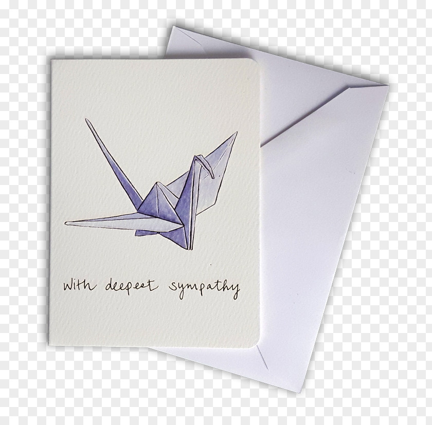 Crane Origami Paper Greeting & Note Cards PNG