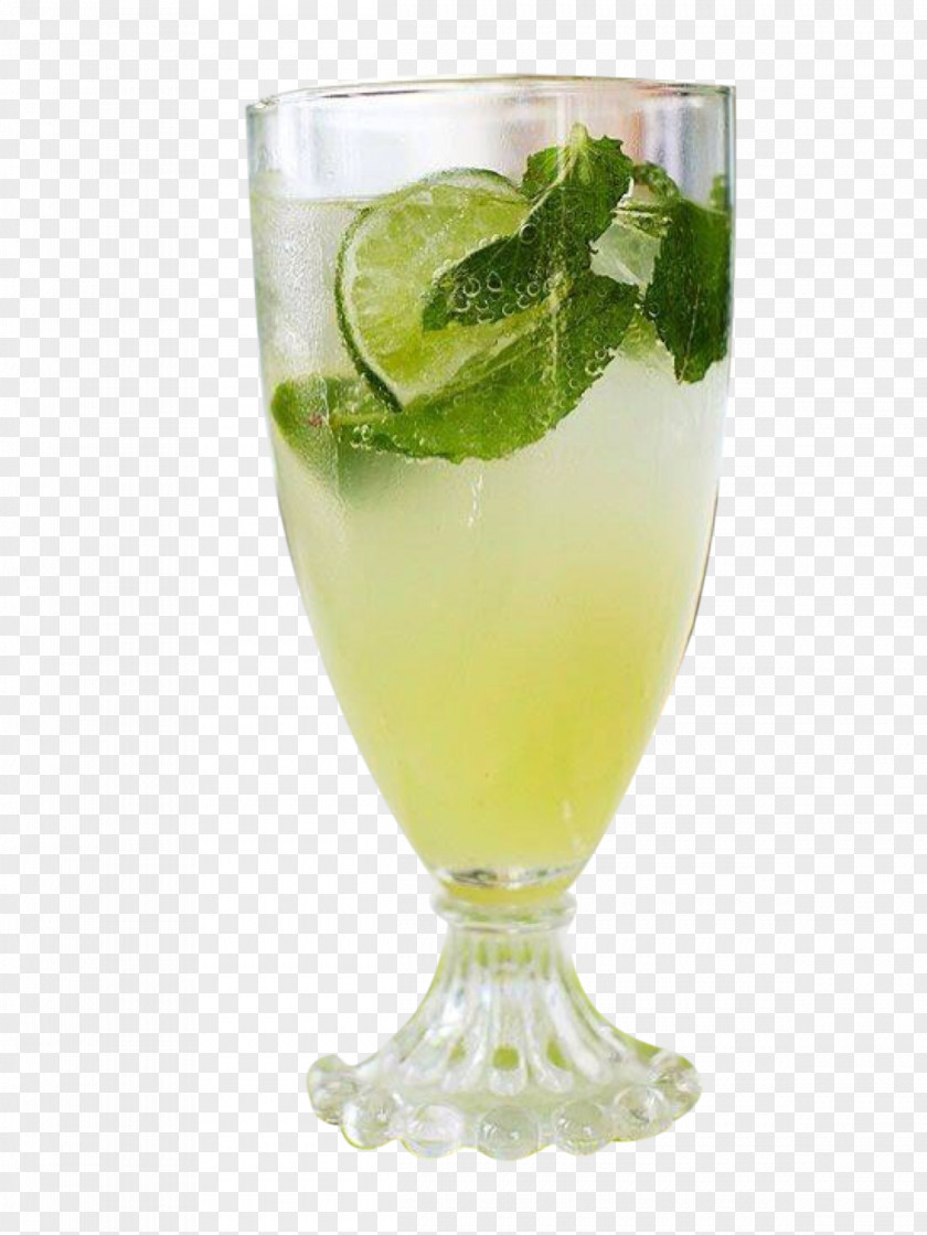 Lemon Ice Mojito Cocktail Rum Soft Drink Carbonated Water PNG