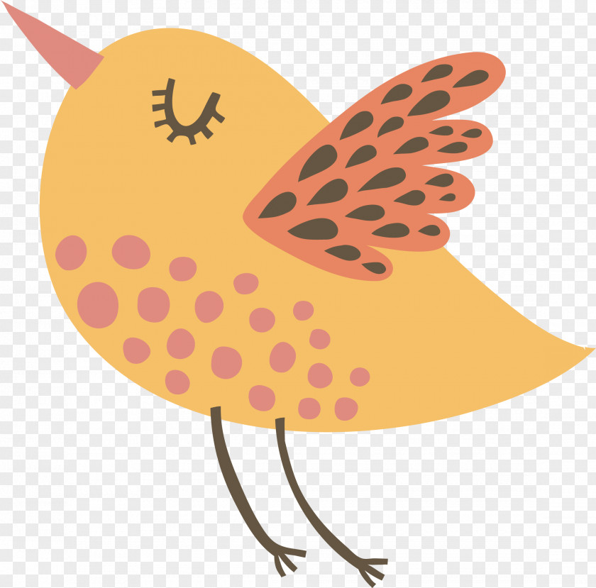 Vector Hand Painted Bird Clip Art PNG