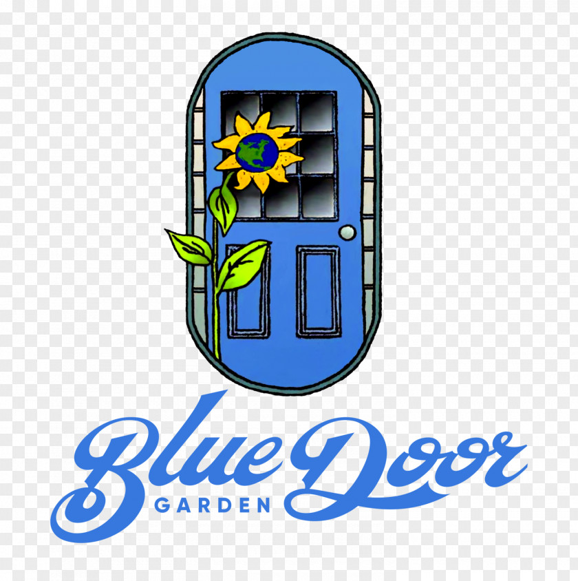 Blue Door Garden Flower House PNG