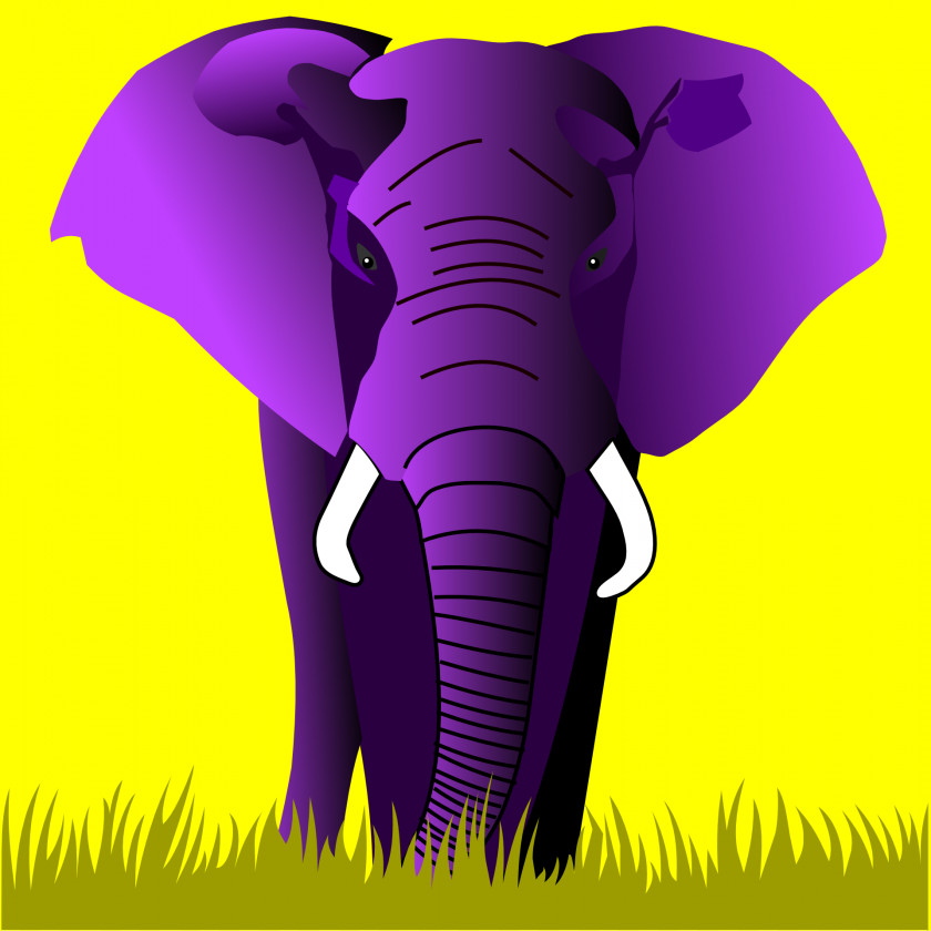 Elephants Elephant Purple Animals Clip Art PNG