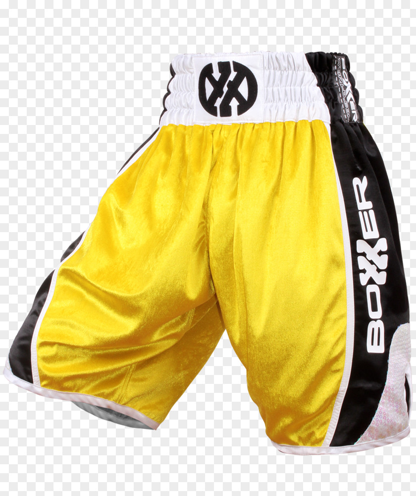 Yellow Curve Trunks Shorts Boxing Mixed Martial Arts Clothing Muay Thai PNG