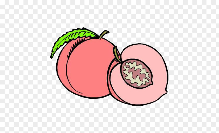 Pink Peach Cartoon PNG