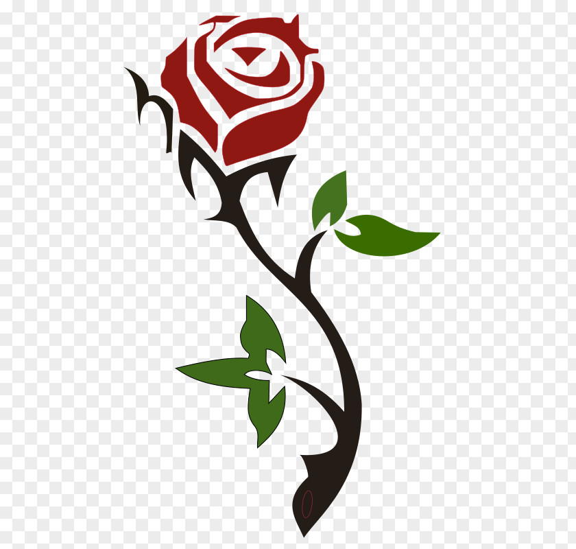 Simple Clipart Rose Silhouette Clip Art PNG