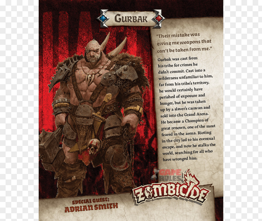 Special Card Zombicide Black Death Chronicles Of Hate The Art Adrian Smith: Introduction By William King ; Compiled And Edited Matt Ralphs CMON Limited PNG