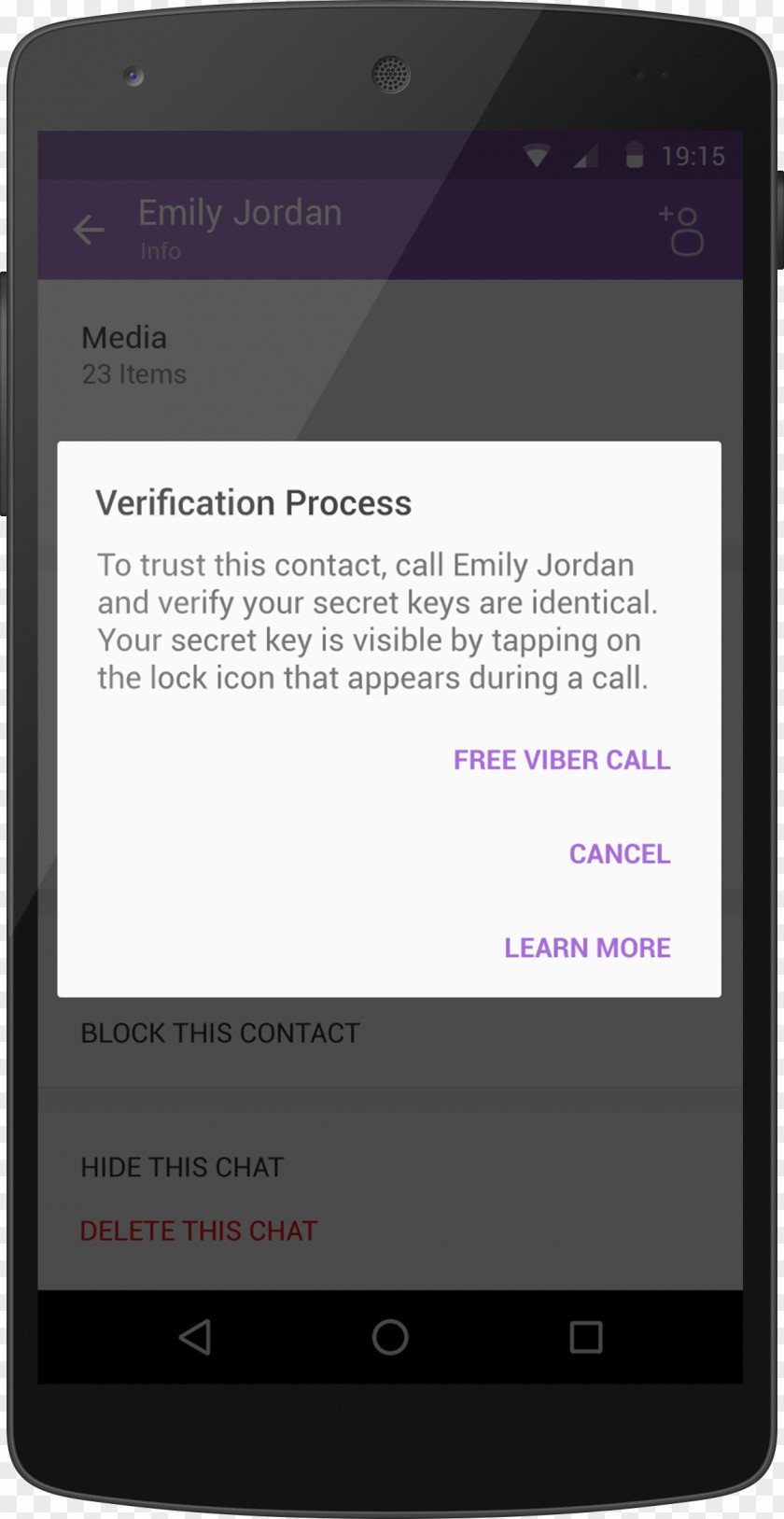 Smartphone Viber End-to-end Encryption Authentication PNG