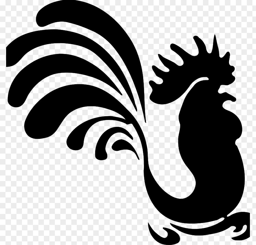 Silhouette Cochin Chicken Rooster Clip Art PNG