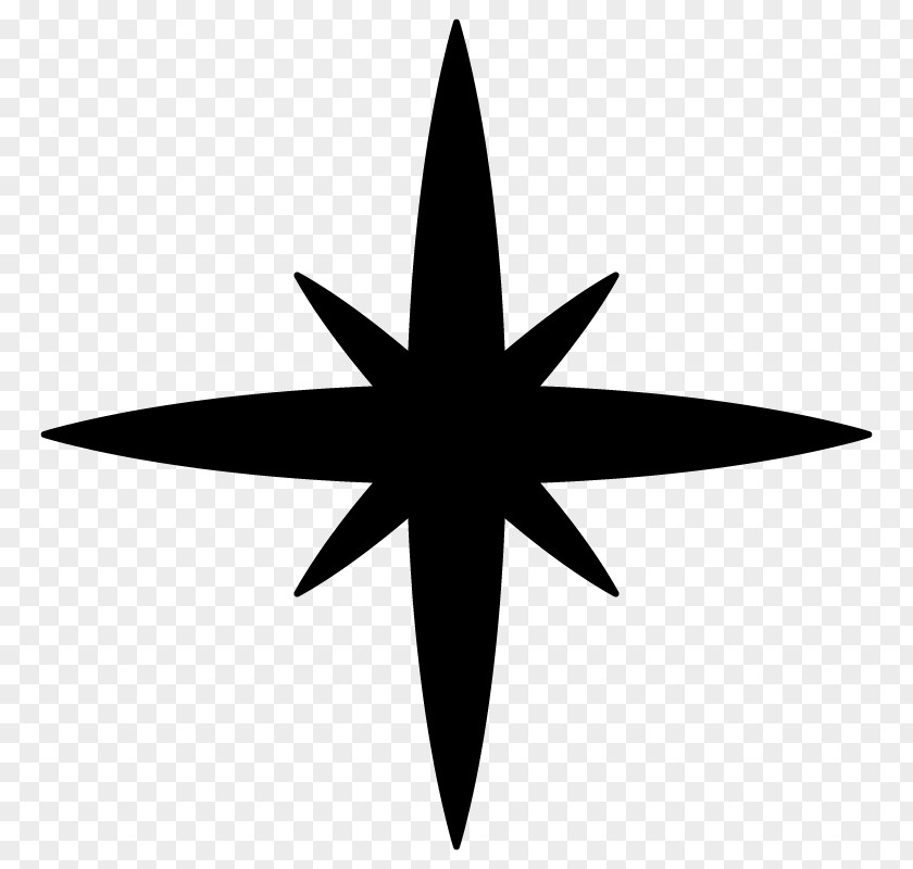 Stars Shine Compass Silhouette Cardinal Direction PNG