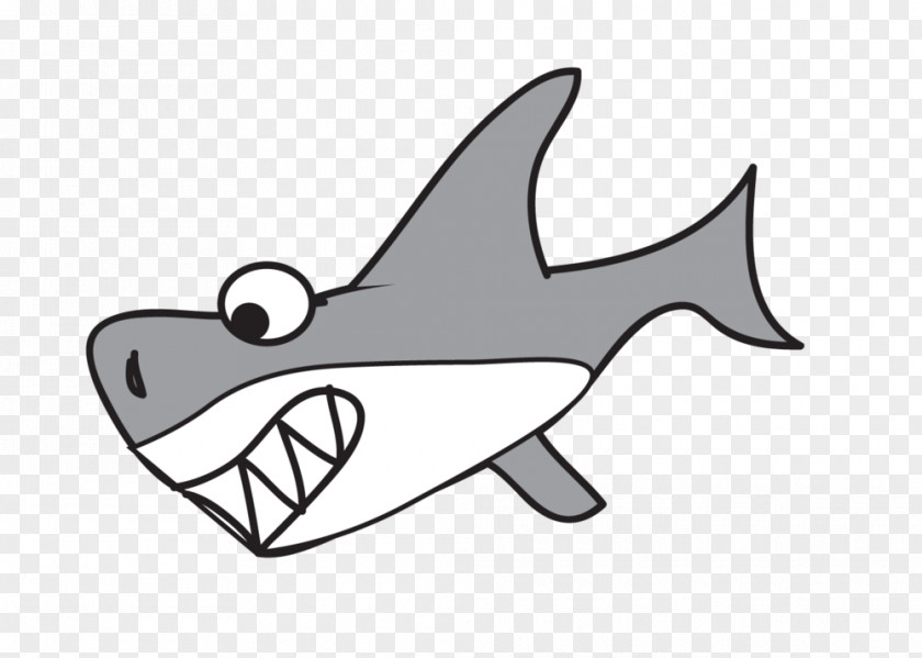 Shark Great White Cartoon Drawing Clip Art PNG