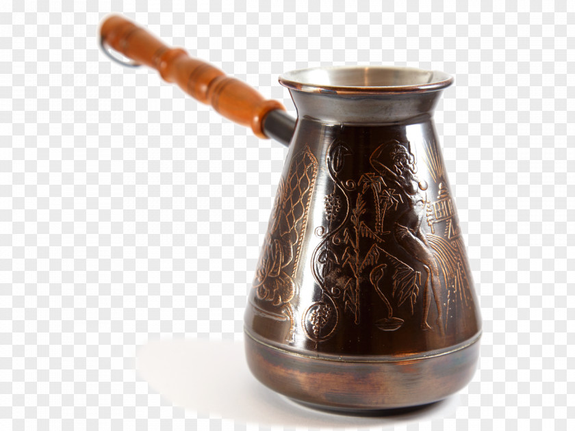 Sultan Turkish Coffee Cezve Copper Pot PNG
