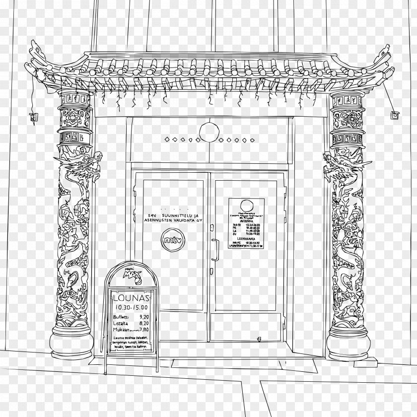 China Coloring Book Chinese Restaurant Drawing PNG