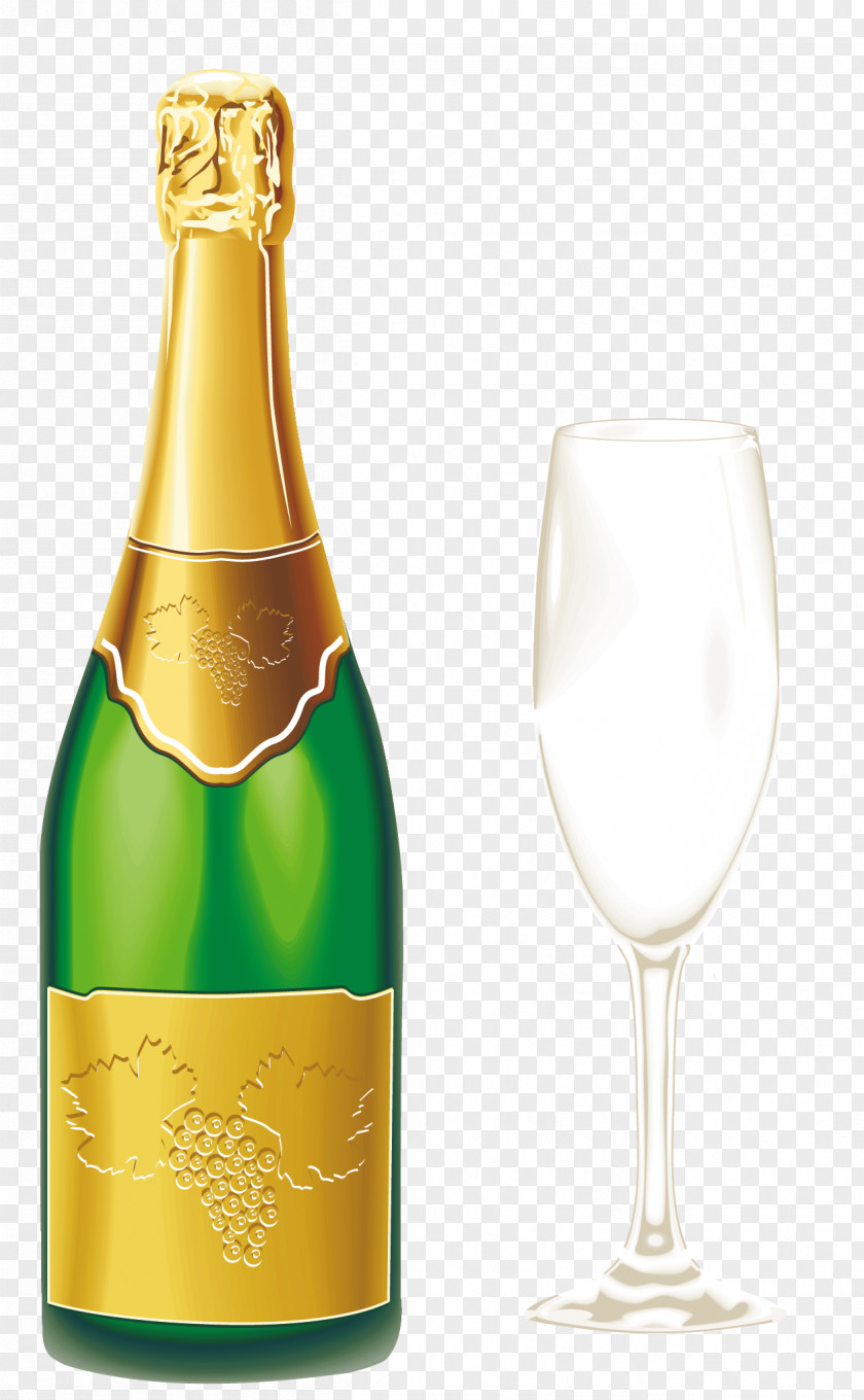 Champagne With Glass Clipart Wine Clip Art PNG