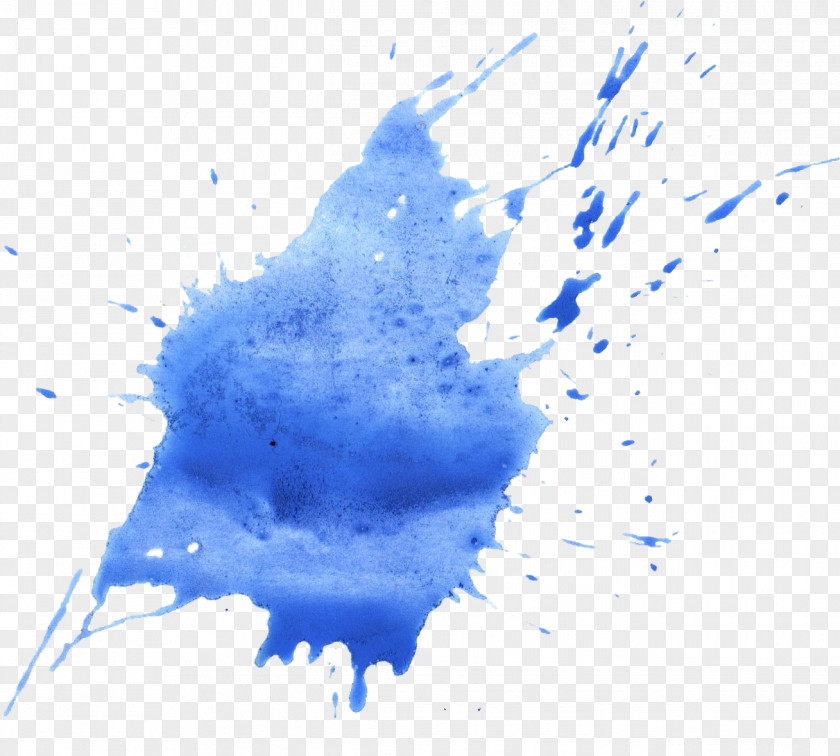 Watercolor Blue Painting Graphic Design PNG