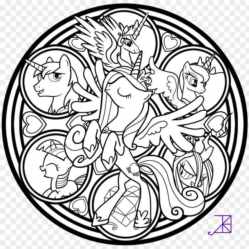 Beauty Tattoo Stained Glass Princess Cadance Window PNG