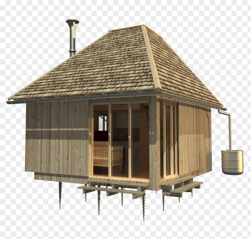Cabin Log House Plan Cottage Facade PNG