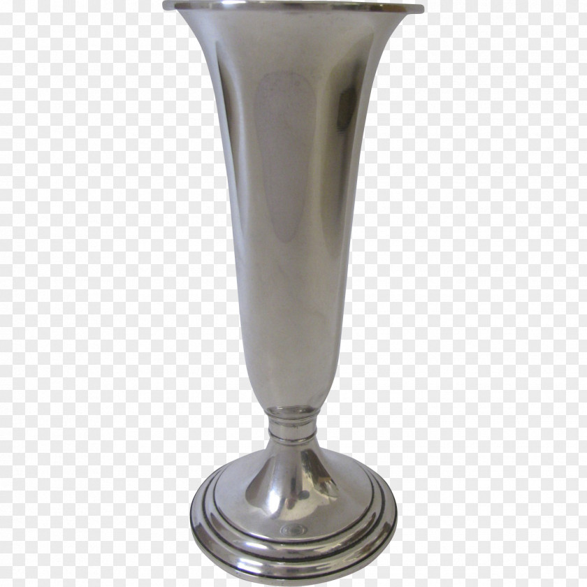 Trumpet Vase Sterling Silver Glass PNG