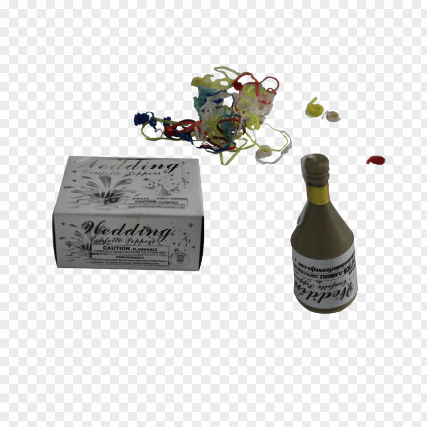 Wedding Champagne Bottle Confetti Popper Party Favor Gift PNG