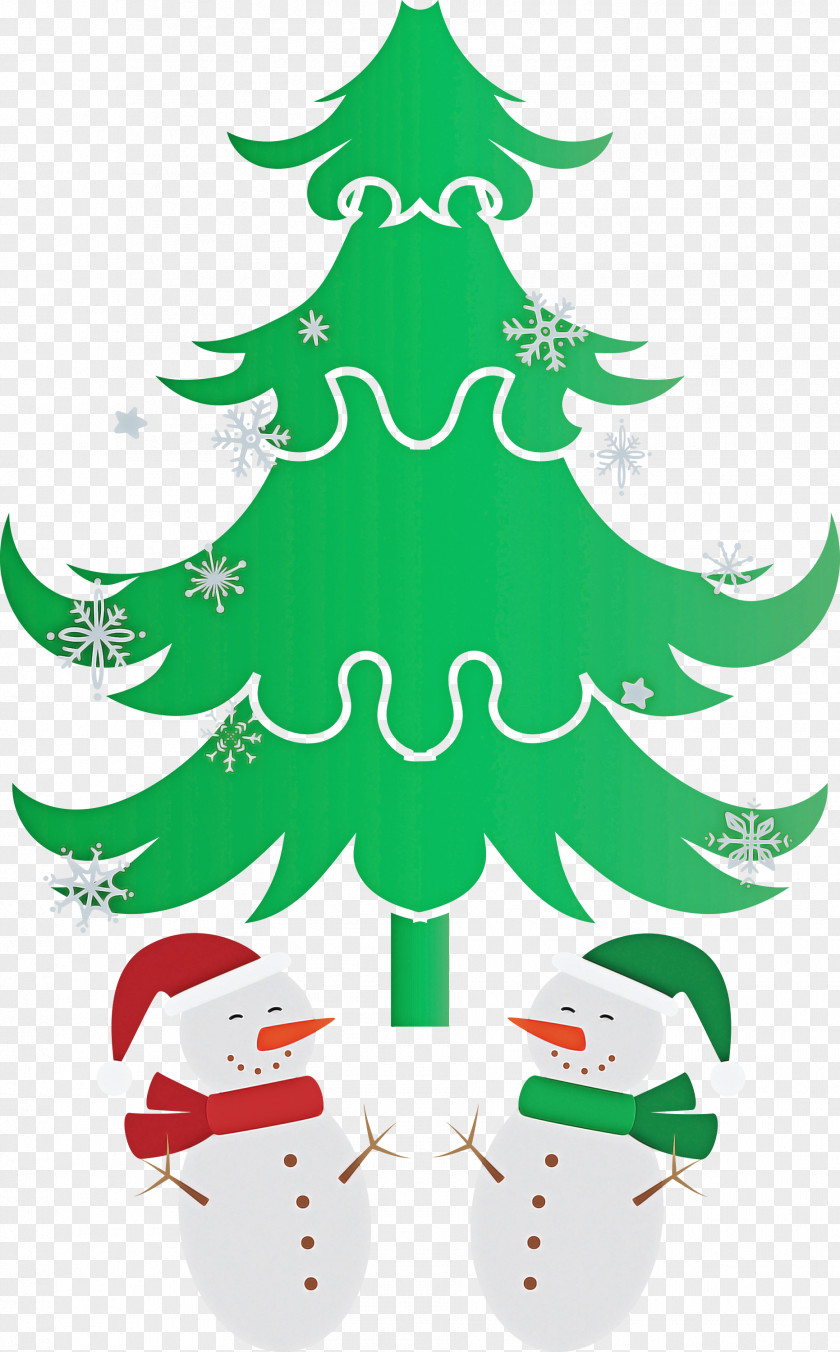 Christmas Tree Snowman PNG