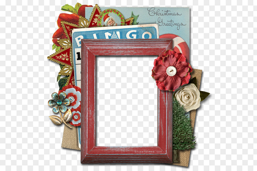 Shabby Paper Christmas Picture Frames Gift Handicraft PNG