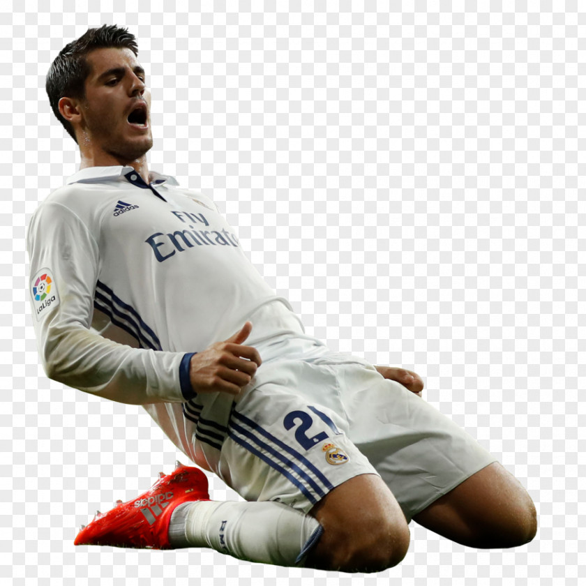 Morata Álvaro Soccer Player Real Madrid C.F. Sport Rendering PNG