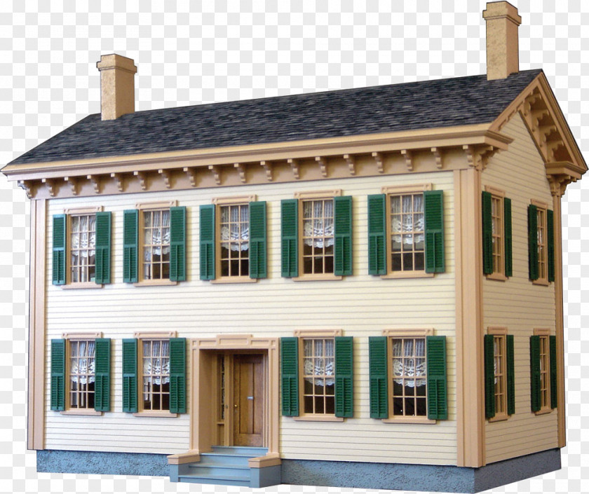 Doll Lincoln Home National Historic Site Dollhouse 1:12 Scale PNG