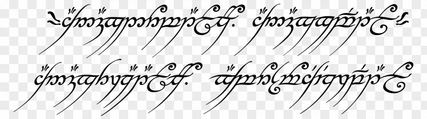Hand Writing The Lord Of Rings Sauron One Ring Black Speech PNG