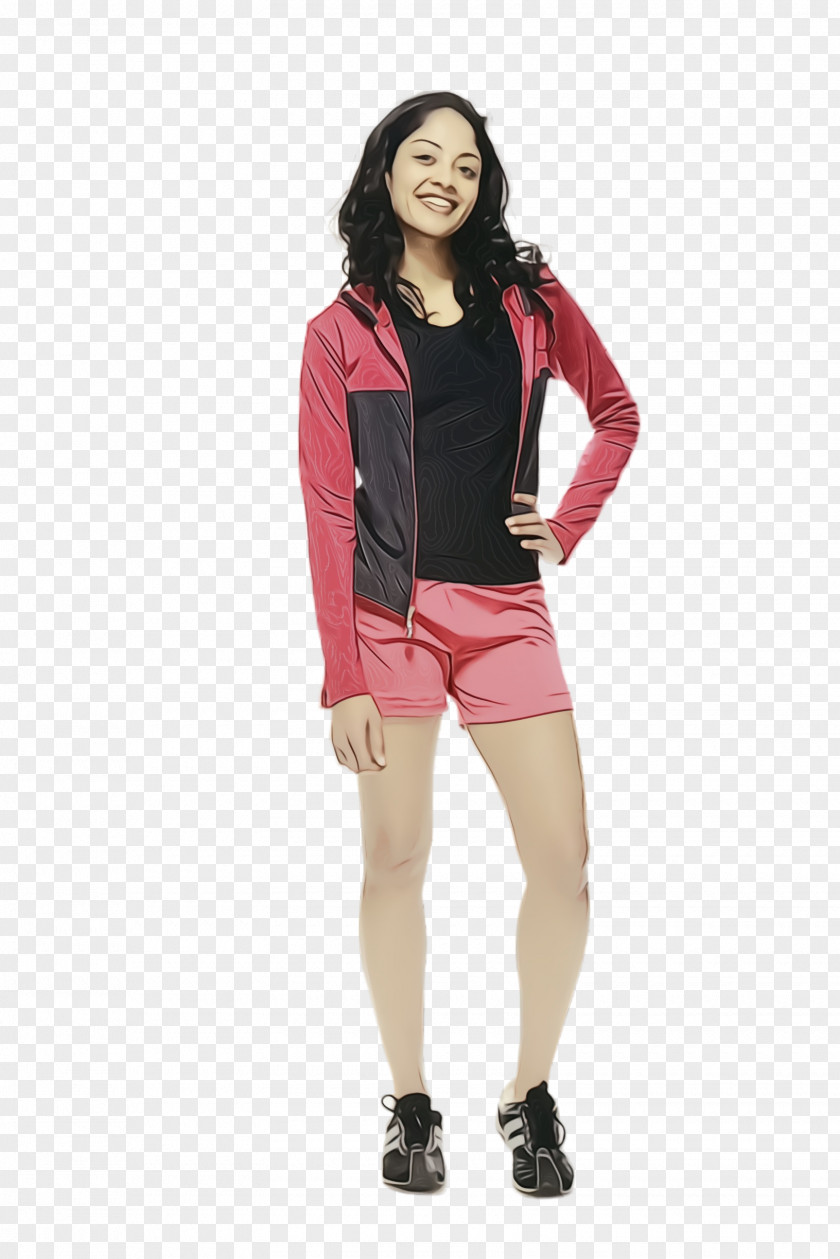 Magenta Shorts Clothing Pink Outerwear Hood Sleeve PNG
