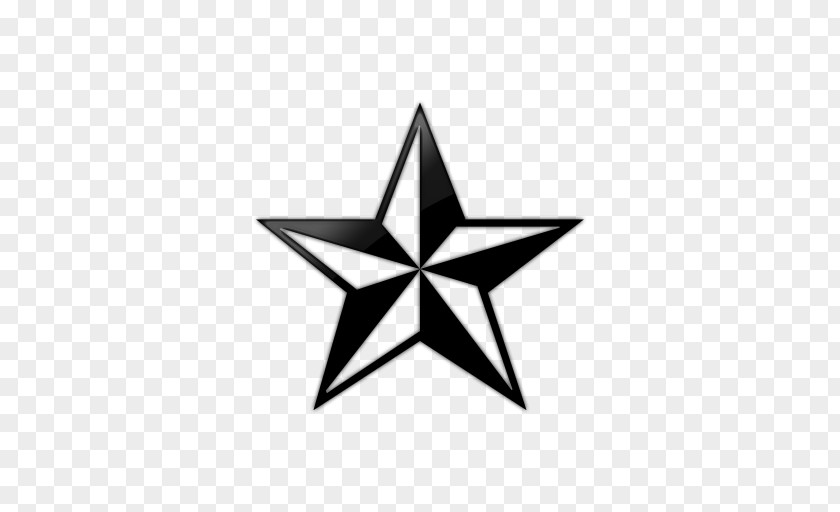 BlackStar Nautical Star Sailor Tattoos Decal Sticker PNG