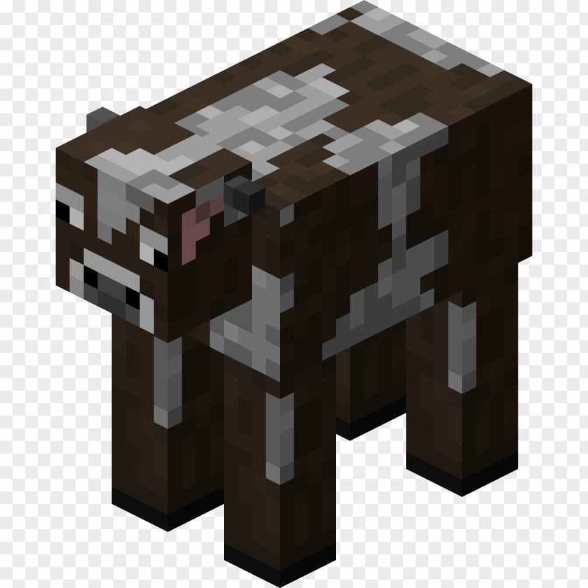 Mines Minecraft Beef Cattle Mob Milk Calf PNG