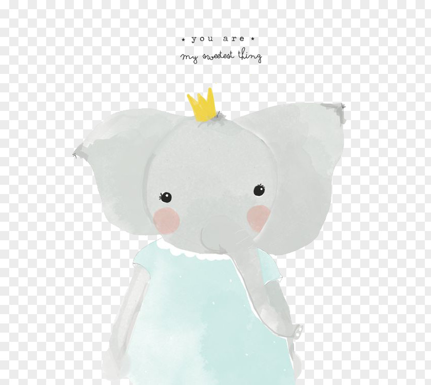 Elephant Princess Crown Vecteur PNG