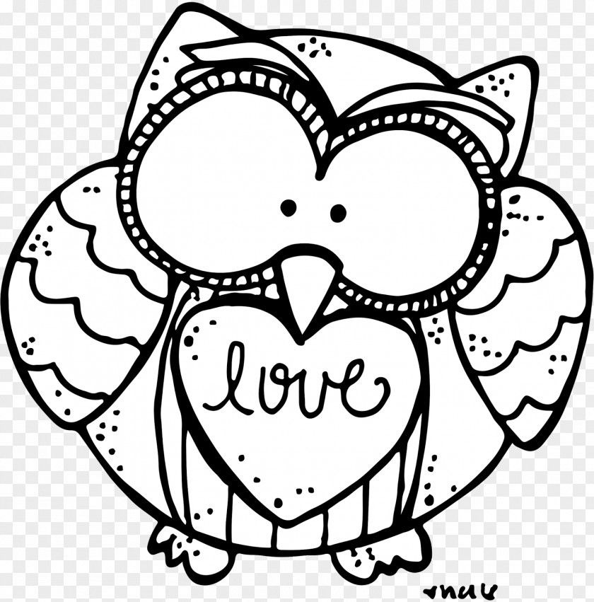 Owl Black And White Clip Art PNG