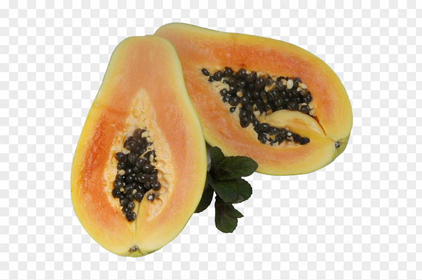 Half Papaya Fruit PNG
