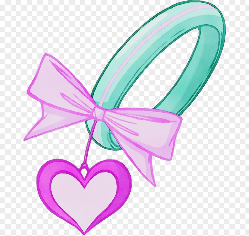 Magenta Ribbon Clip Art Pink Heart PNG