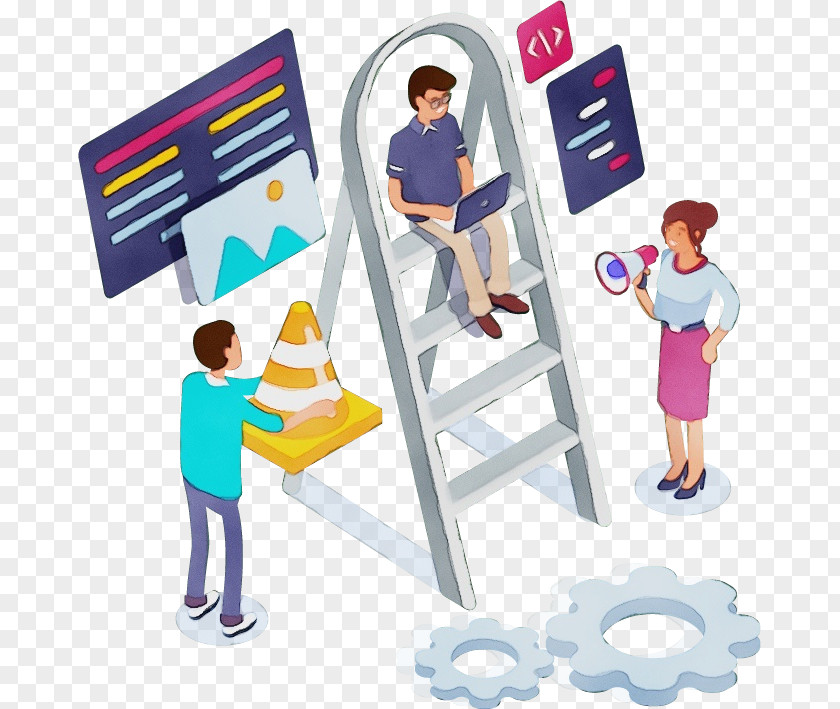 Ladder Easel Digital Marketing Background PNG