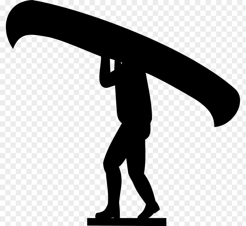 Silhouette The Canoe Clip Art PNG