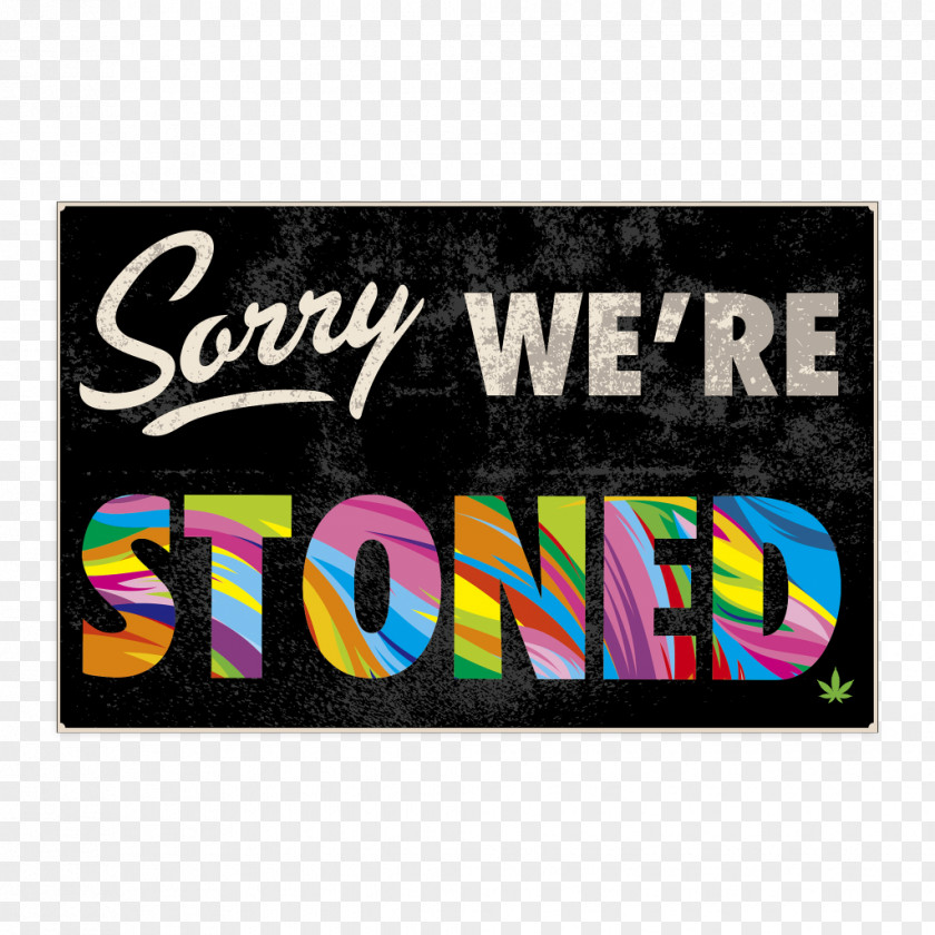 Sorry We're Closed Cannabis Smoking Blacklight Poster PNG