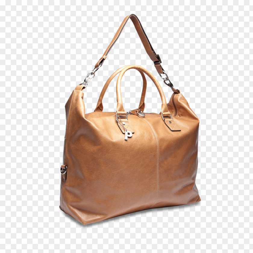 Travel Weekend Cognac Hobo Bag Leather Caramel Color PNG