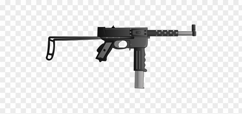 AK47 Thompson Submachine Gun Firearm Clip Art PNG