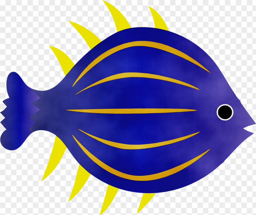 Cobalt Blue Yellow Fish PNG