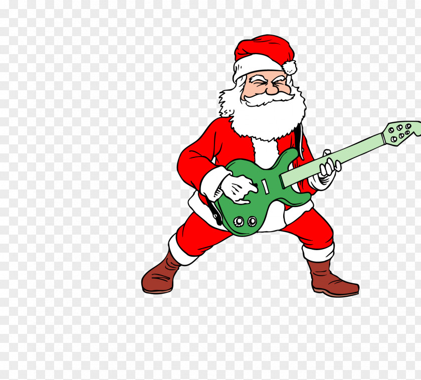 Guitar Santa Claus Vector Jingle Bell Rock Bells Merry Christmas Wherever You Are Album PNG