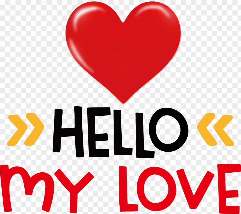 Hello My Love Valentines Day Quote PNG