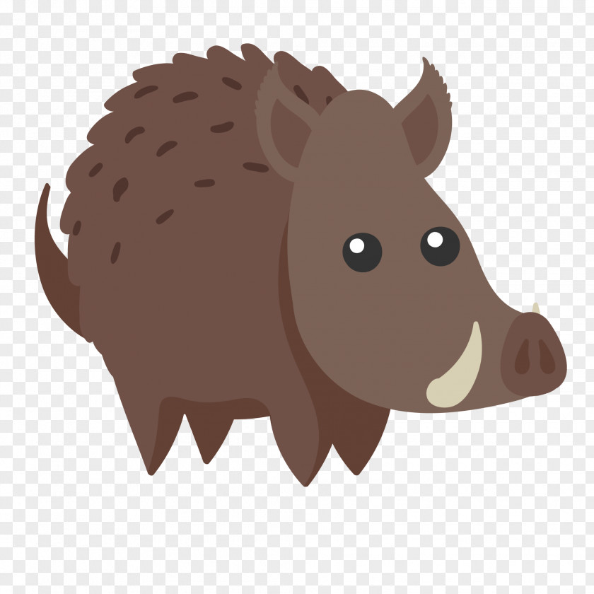 Vector Cute Cartoon Rhino PNG