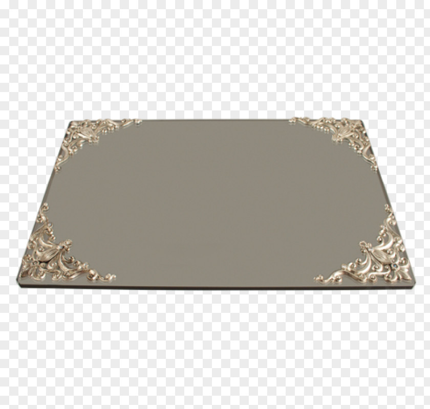 Hanukkah Candle Holders Place Mats Rectangle Tray Silver Brown PNG