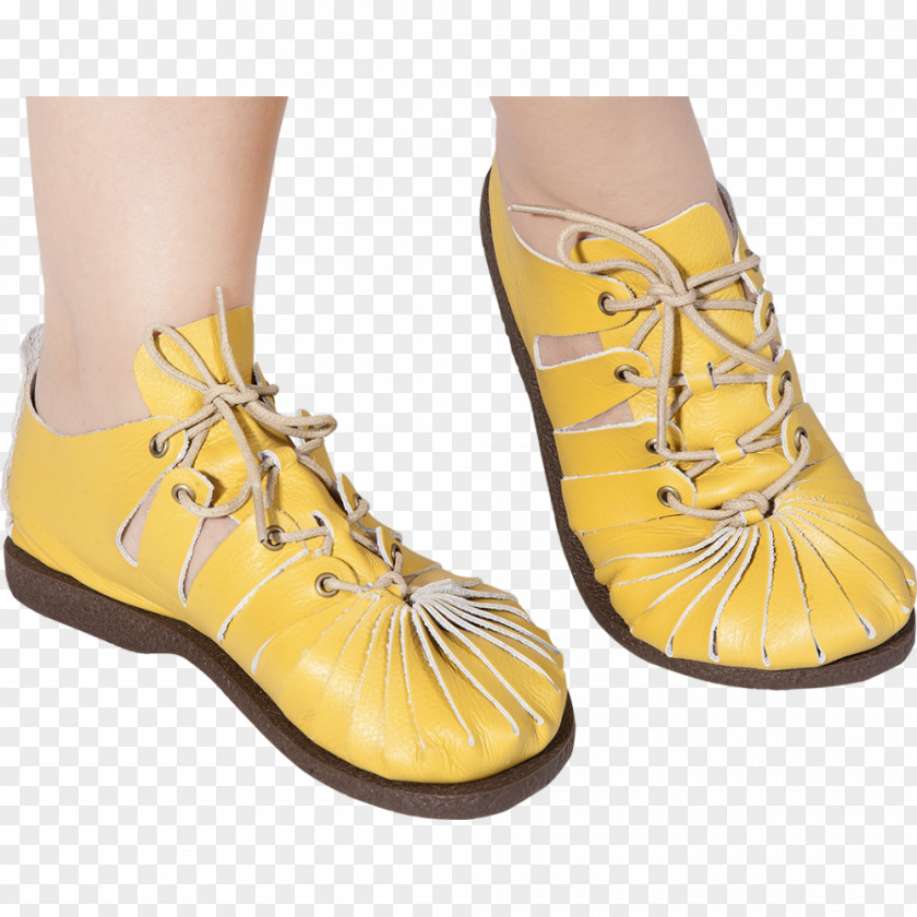 Sandal Yellow Ballet Shoe Booting PNG