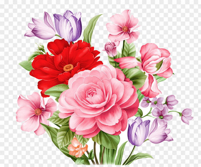 Wong Ting-painted Peony Garden Roses Flower PNG