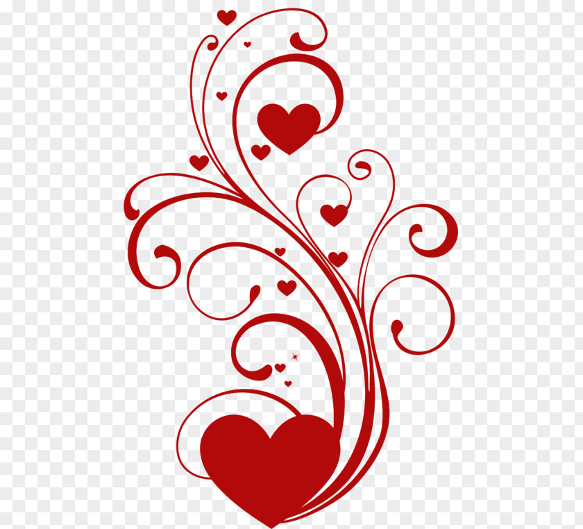 Arabesque Motif Heart Clip Art PNG