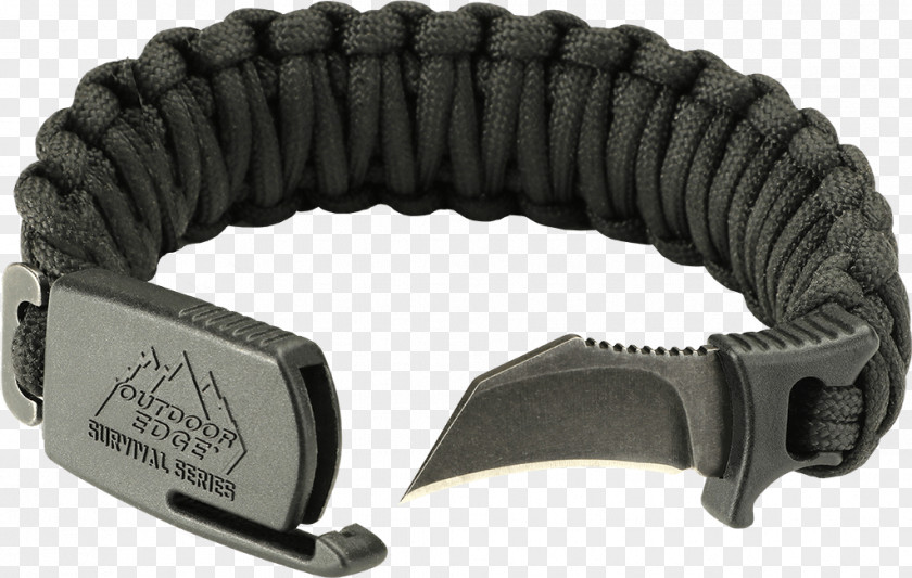 Claw Knife Outdoor Edge Bracelet Blade Parachute Cord PNG
